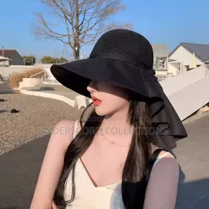 *Summer Hat Women's Outdoor Fashion Shawl Sun Hat Big Edge