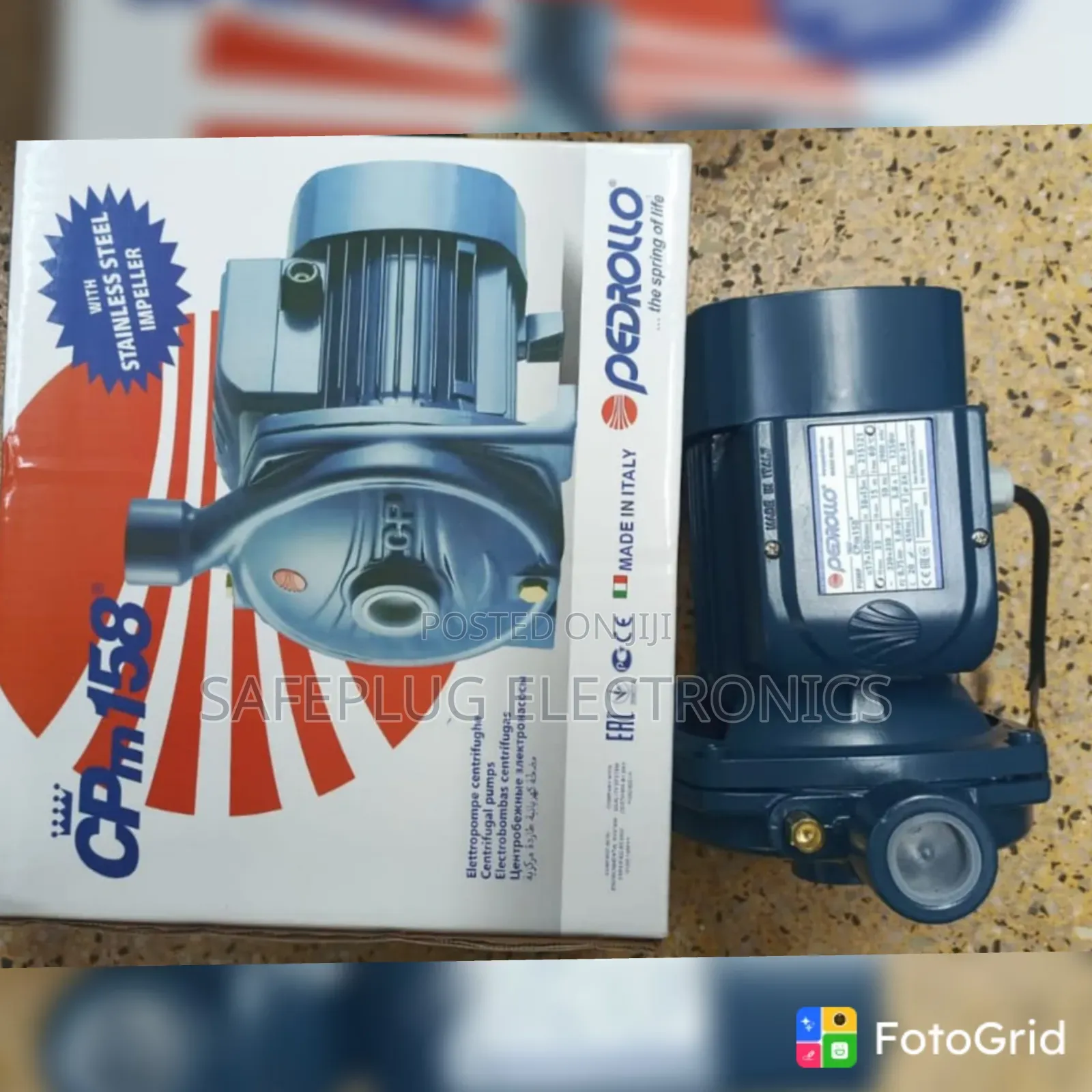 Pedrollo 1HP Electric Water Pump – Heavy Duty