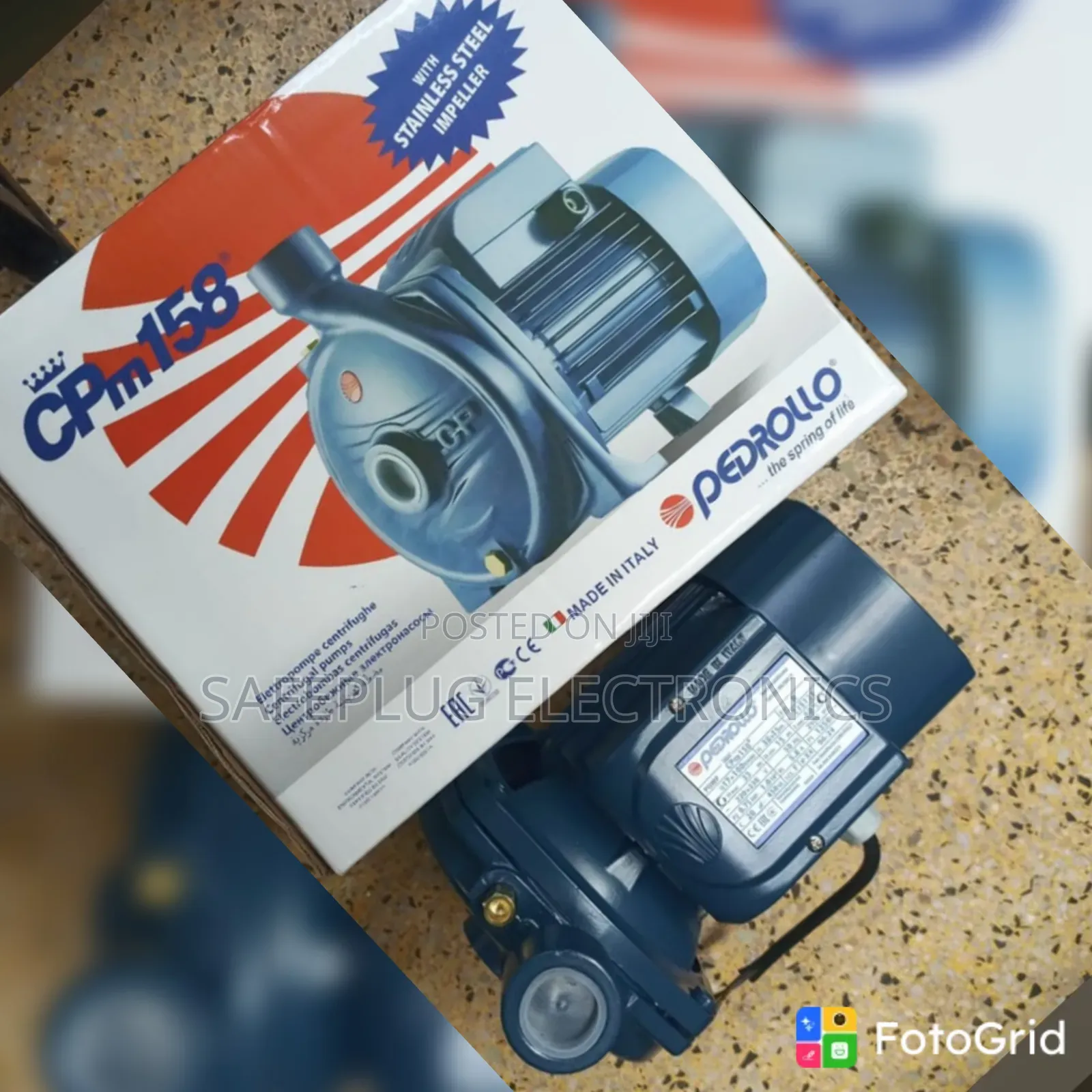 Pedrollo 1HP Electric Water Pump – Heavy Duty