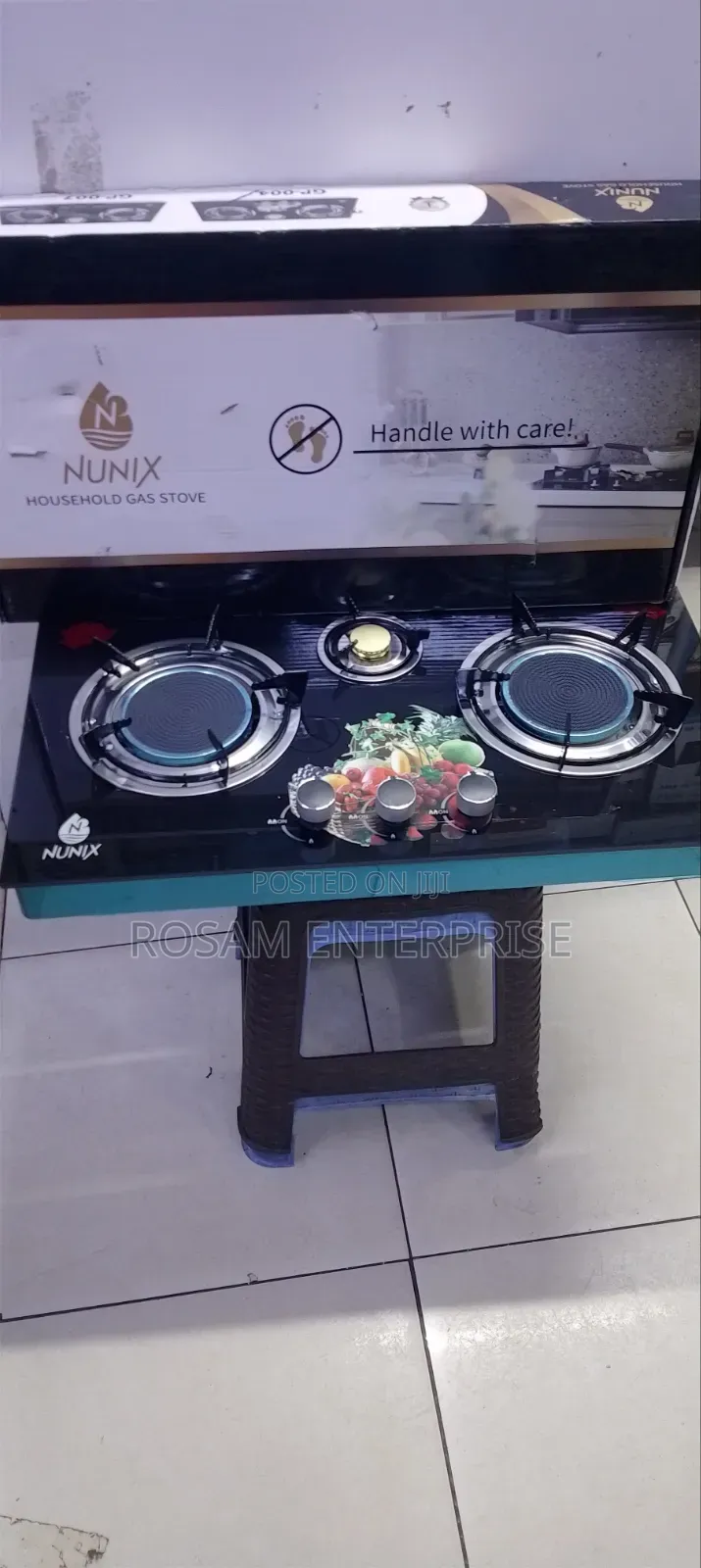 NUNIX 3-Burner Gas Cooker / Tabletop Gas Stove.