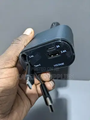 Retractable 4 in 1 Car Charger 120w