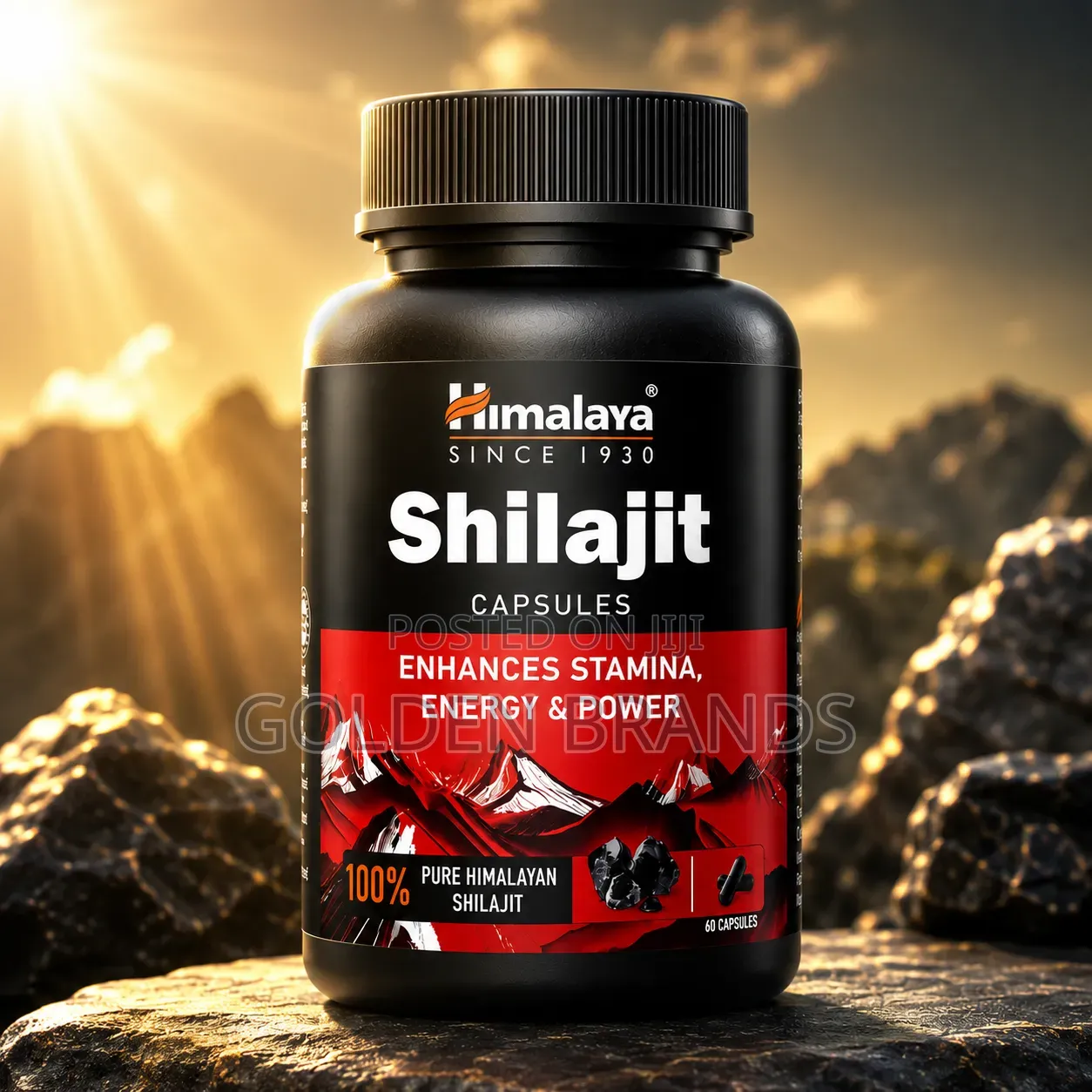 Premium Himalaya Shilajit Boost Stamina, Energy Testosterone 60 Caps