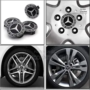 4pcs Mercedes Benz Centre Caps With Classic Chrome Star Wreath Design
