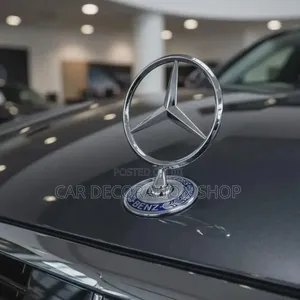 Mercedes Benz Hood Star Badge With Chrome 3-Pointer Star