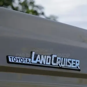 Silver/Black Adhesive Toyota Land Cruiser Side Fender Body Badge