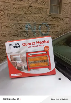 1600w Portable Room Heater With Visible Quartz Heating Tubes