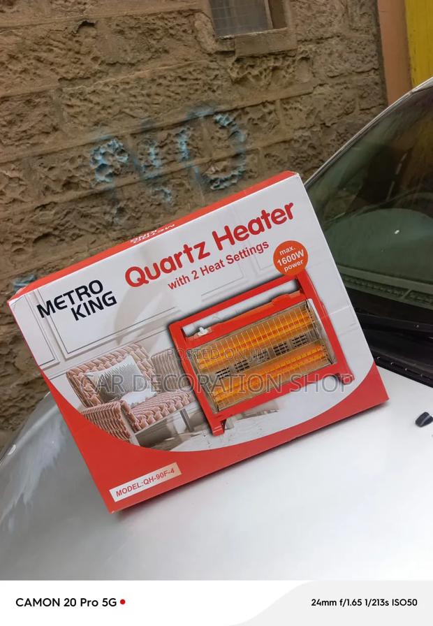 1600w Portable Room Heater With Visible Quartz Heating Tubes - thumbnail 2