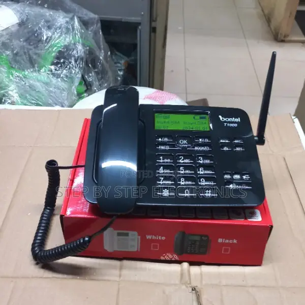 Large Phonebook Bontel T1000 Dual Sim Landline GSM Desktop Phone