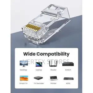 UGREEN NW120 Cat6 RJ45 Unshielded Connector - 100 Pack