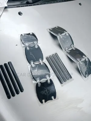 8pc Set Door Handle Bowl Anti-Colliosion Strips in Black and Carbon