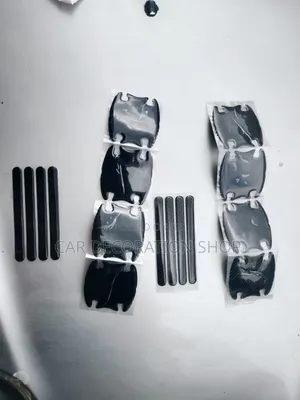 8pc Set Door Handle Bowl Anti-Colliosion Strips in Black and Carbon