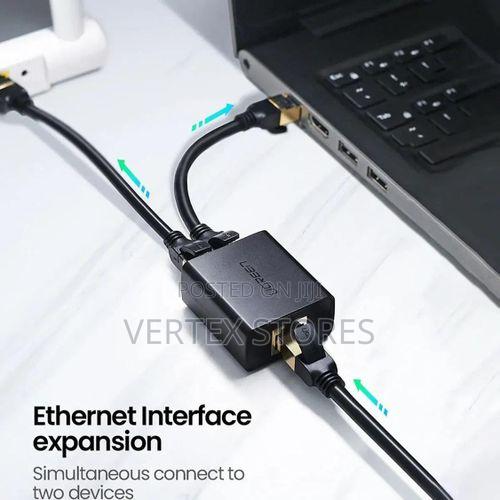 UGREEN CM210 RJ45 Splitter Adapter 2 Pack (Black) - thumbnail 2