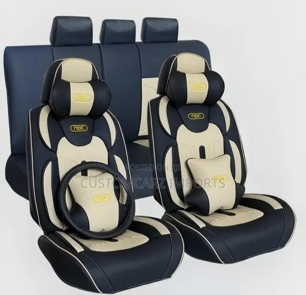 Original NPC Genuine Nappa  Leather Seat Covers 5-Seater Black Biege