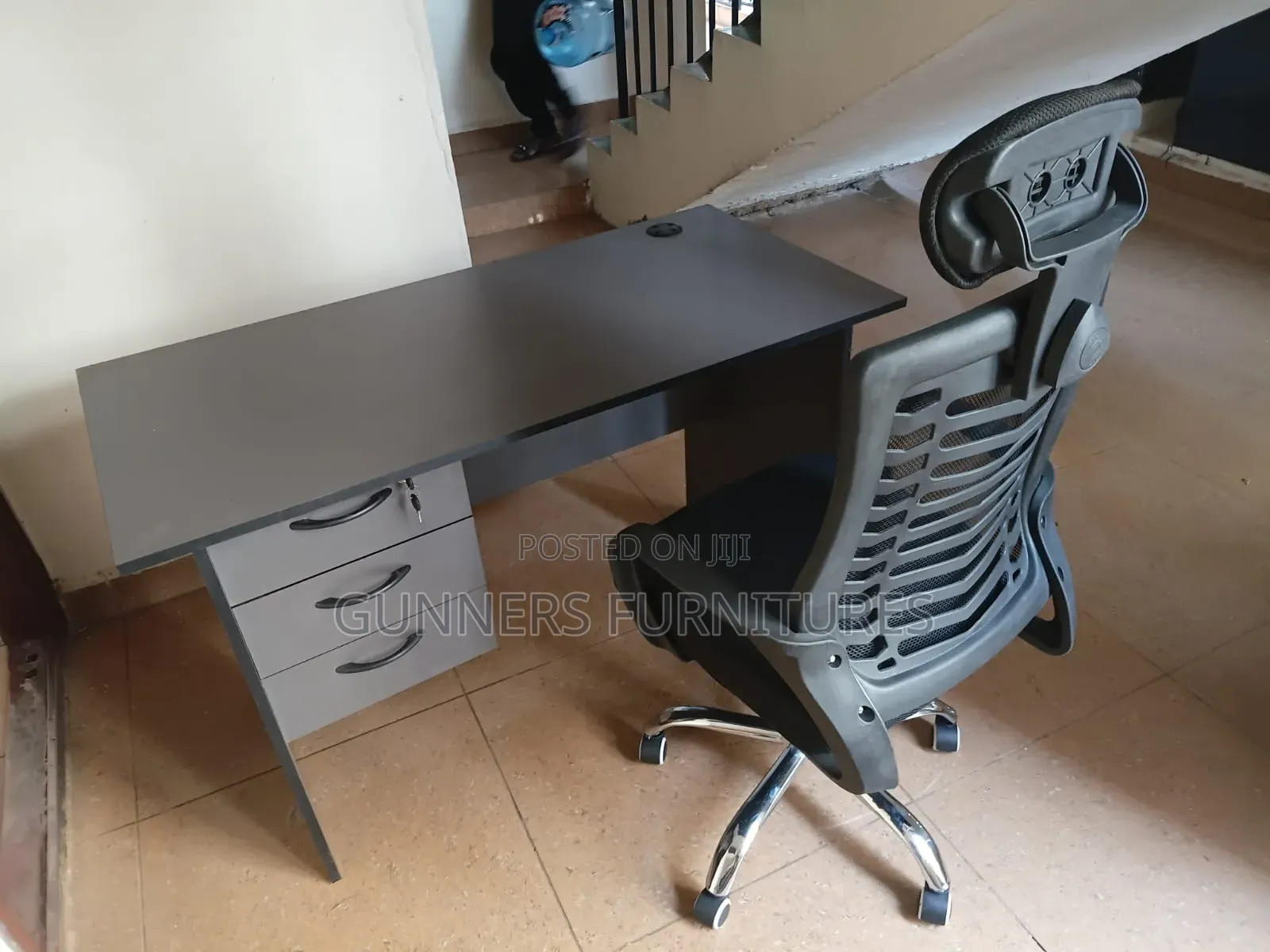 Combo Desk 1.2metres and Headrest Office Chair