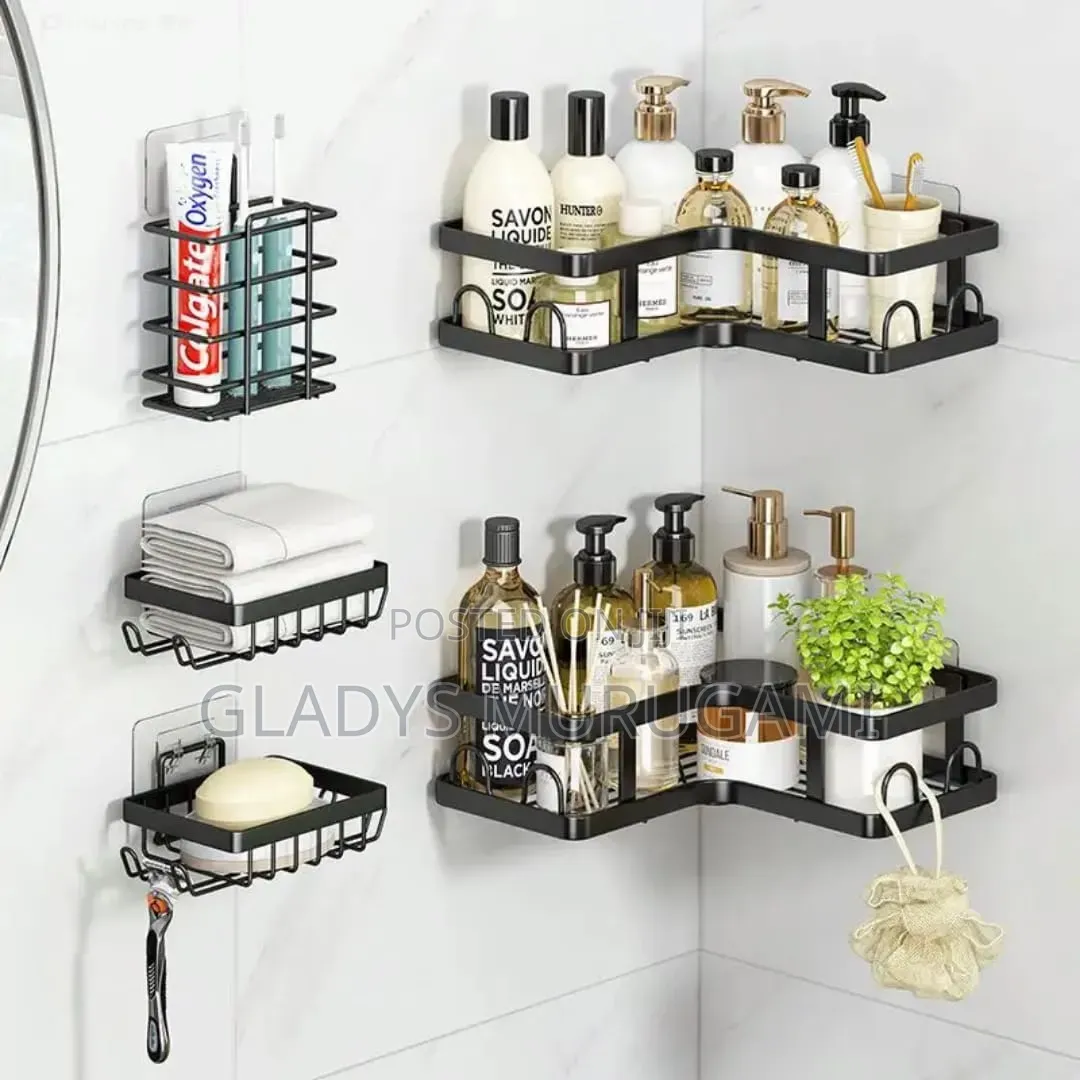 *5pcs Set Shower Caddy Shelf/Bathroom Organizer