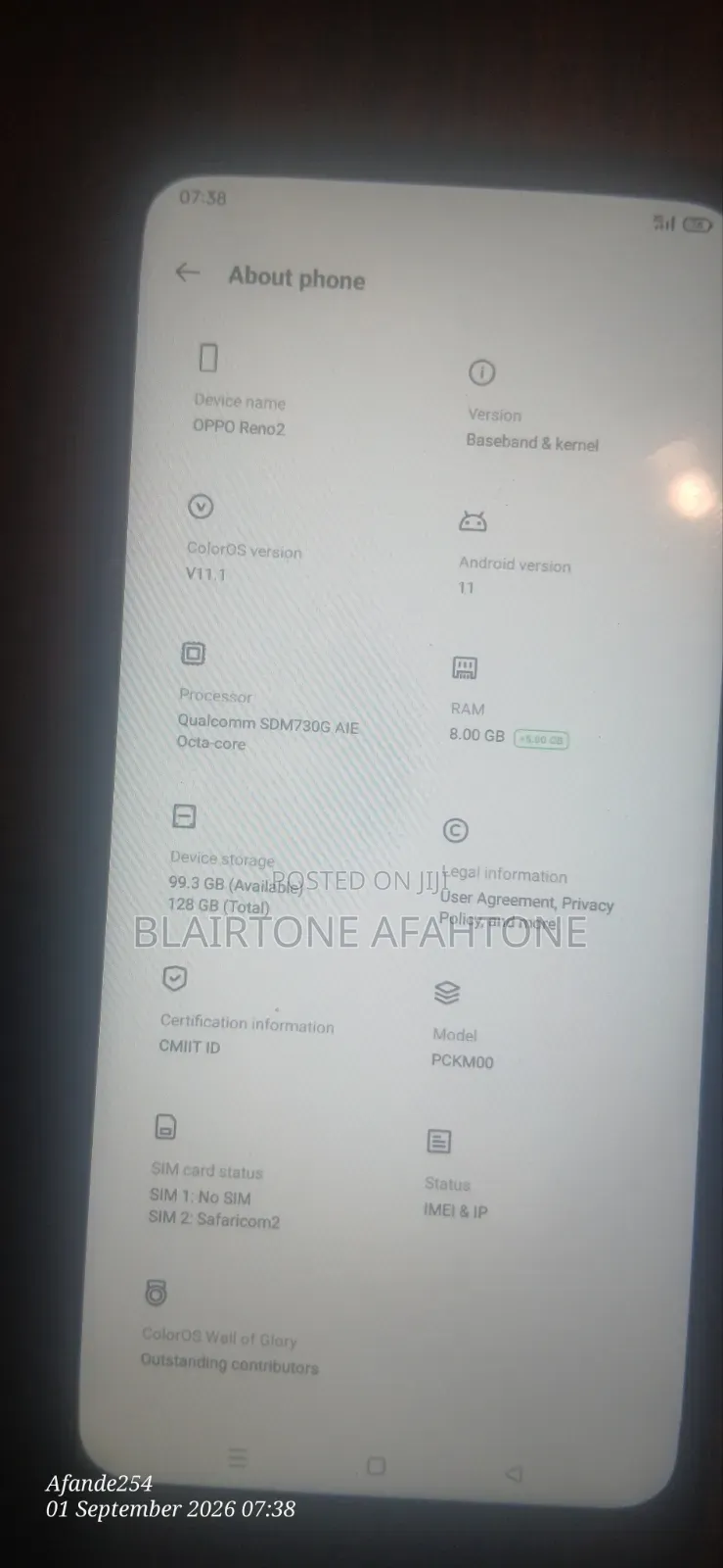 Oppo Reno 2 128 GB Graphite