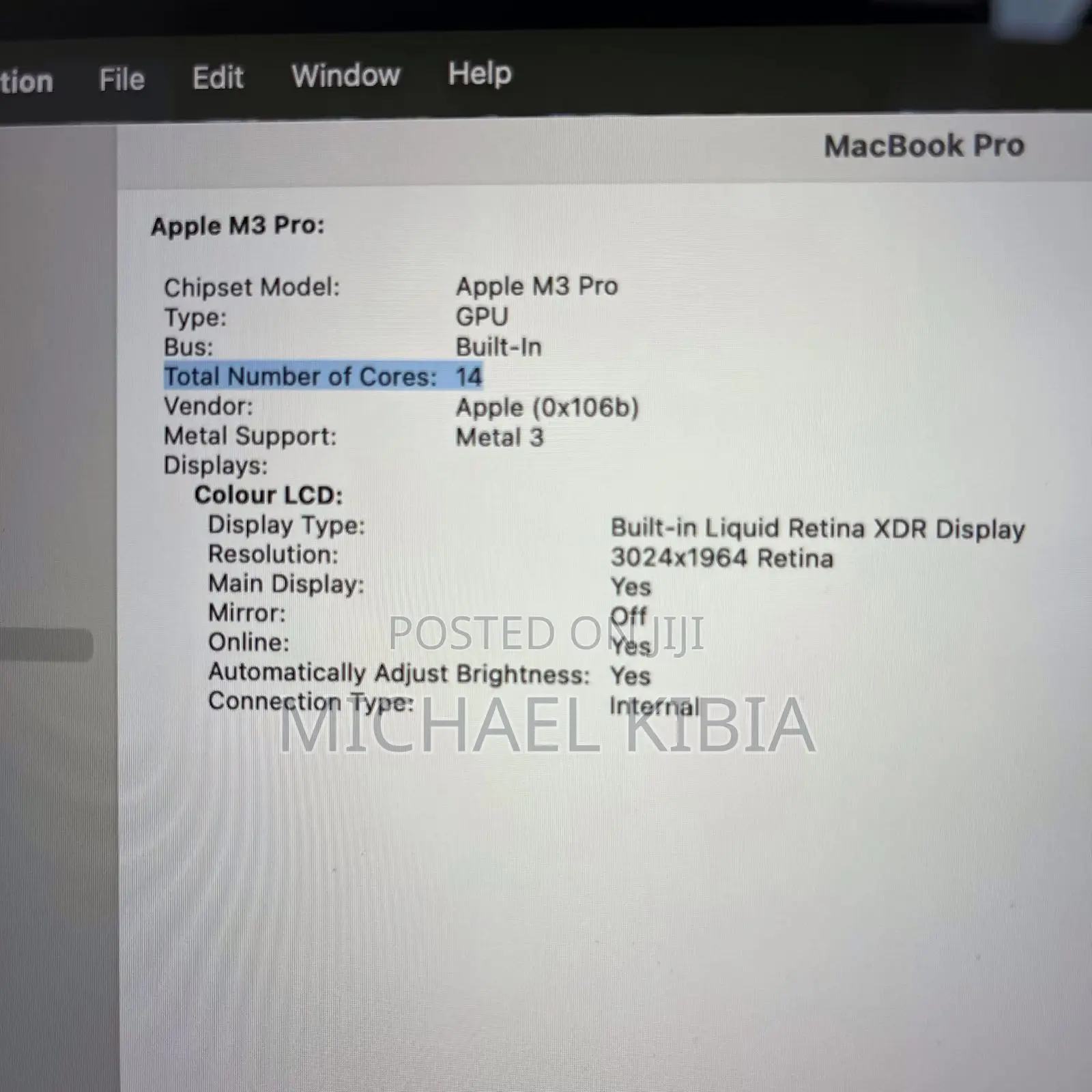 Laptop Apple MacBook Pro 2023 M3 Pro 18GB Apple M3 Pro SSD 512GB