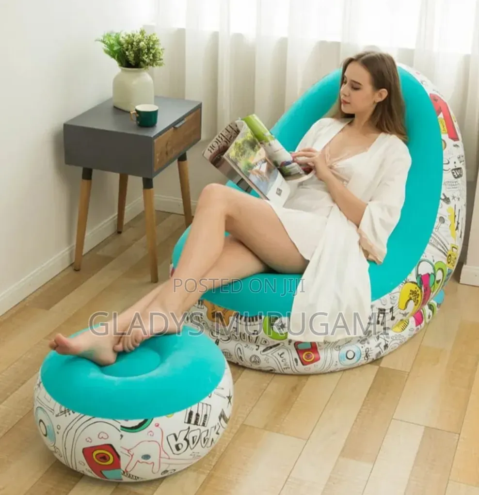  Inflatable Lazy Sofa With Footrest
