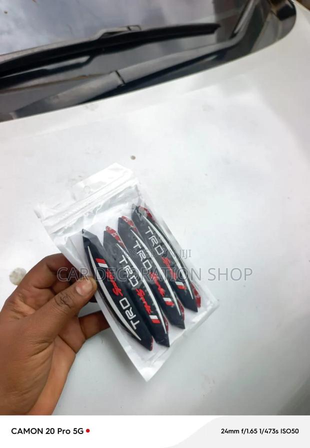 4pc Universal Self Adhesive Stick on Flexible TRD Sport Door Guard - main view