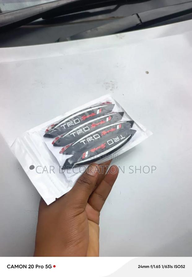 4pc Universal Self Adhesive Stick on Flexible TRD Sport Door Guard - thumbnail 2