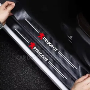 Peugeo Flexible Scratch Resistant Carbon Fiber Door Sill Protector
