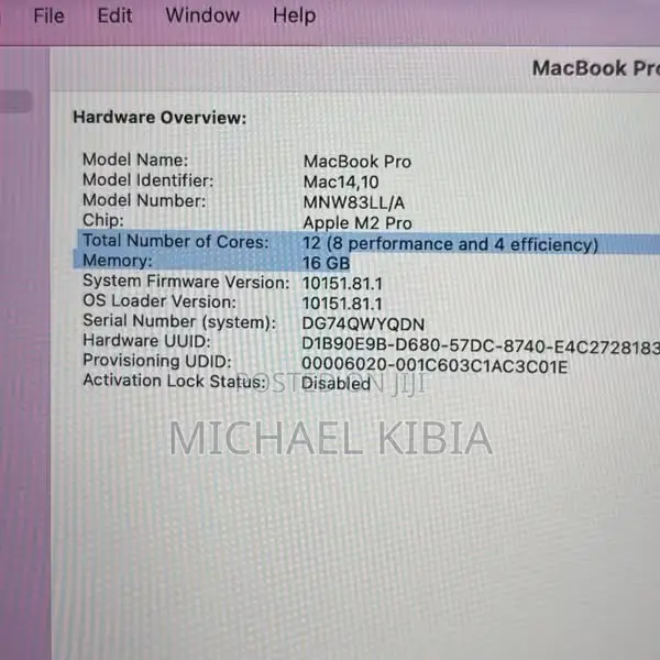 Laptop Apple MacBook Pro 2023 M2 Pro 16GB Apple M2 SSD 512GB