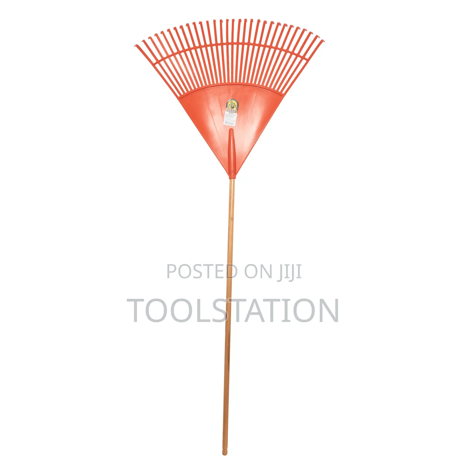 Leaf Rake Giant Plastic 26 Teeth Wood Handle 120cm Original Tramontina