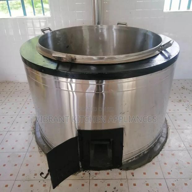 200 Litres Energy-Saving Firewood Jiko – Stainless Steel