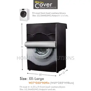 Black and Silver Front Load Washing Machine Covers