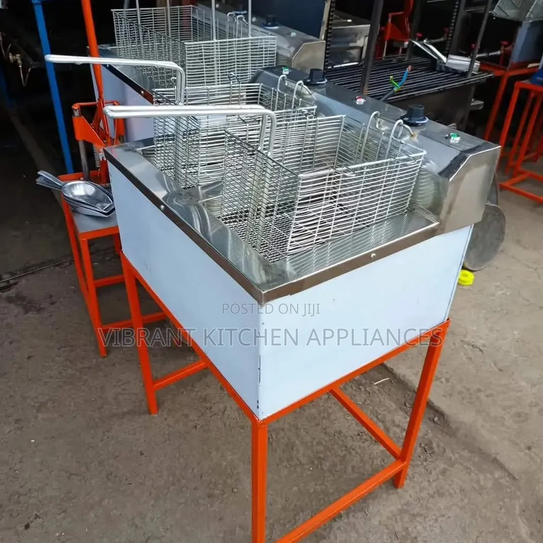 Double Electric Fryer – Stainless Steel Commercial