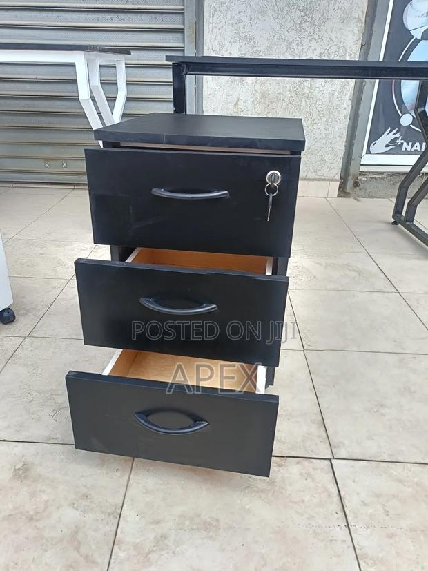 Black Pedestal Office Drawers