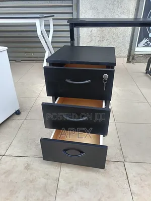 Black Pedestal Office Drawers