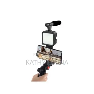 Video-Making Kit With LED Fill Light, Cardioid Microphone, Tripod &