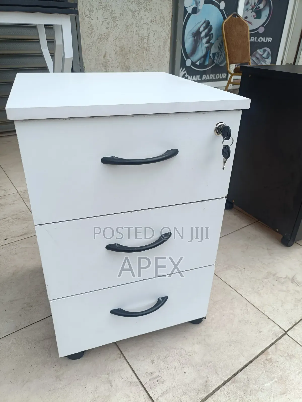 White Pedestal Office Drawers