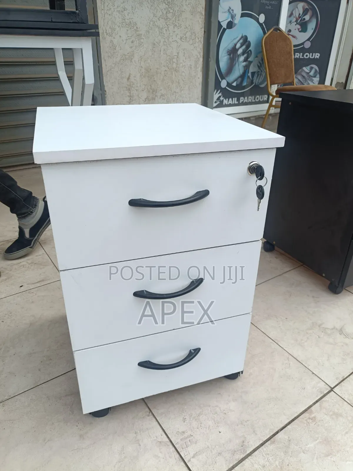 White Pedestal Office Drawers