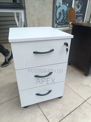 White Pedestal Office Drawers