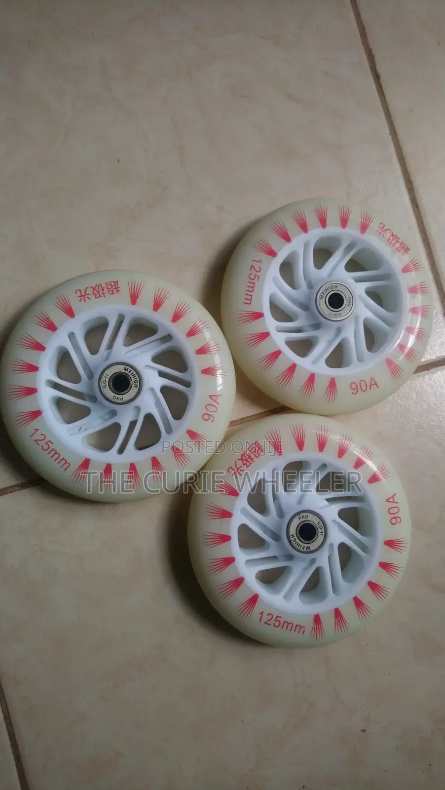 Inline RED LED Skate Wheels
