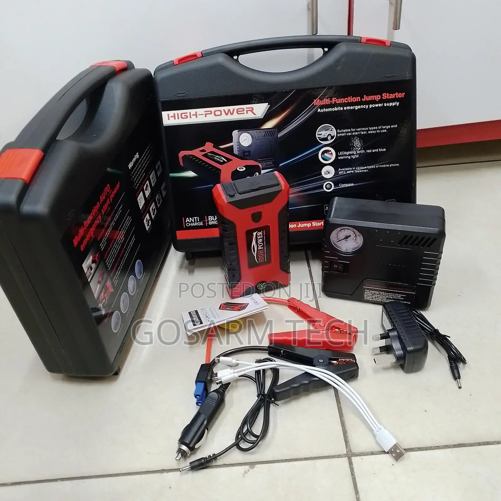 Multi-Purpose Vehicle Jump Starter With Carrying Case