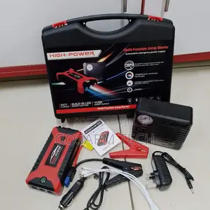 Emergency LED Light Power Bank Car Jump Starter Kit With Compressor
