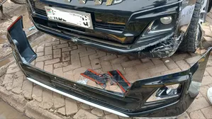 Black FRONT Bumper Lip Extension for Toyota Land Cruiser Prado, J150