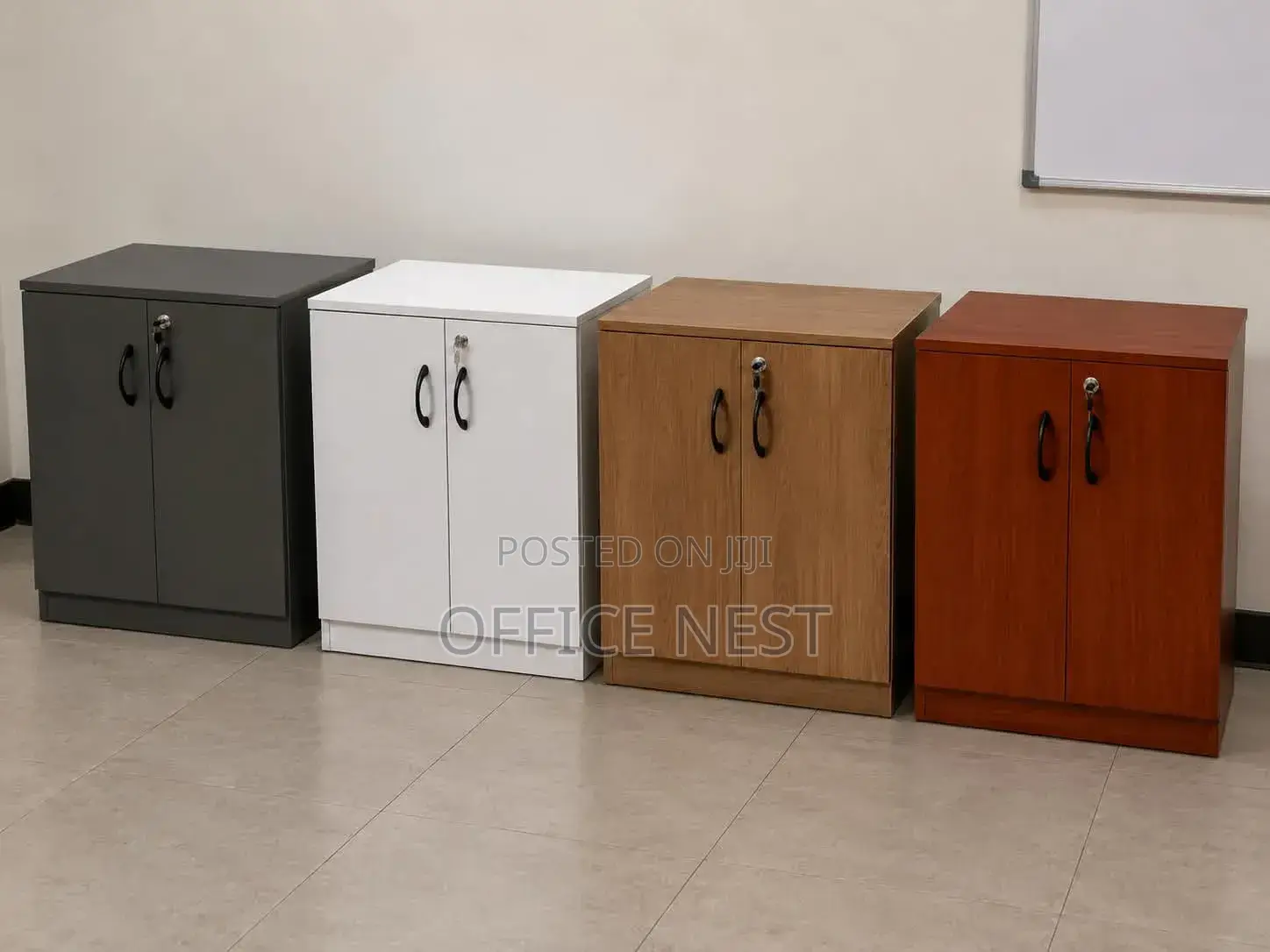 2 Door Office Storage Cabinet – Lockable Wooden Filing Cabinet