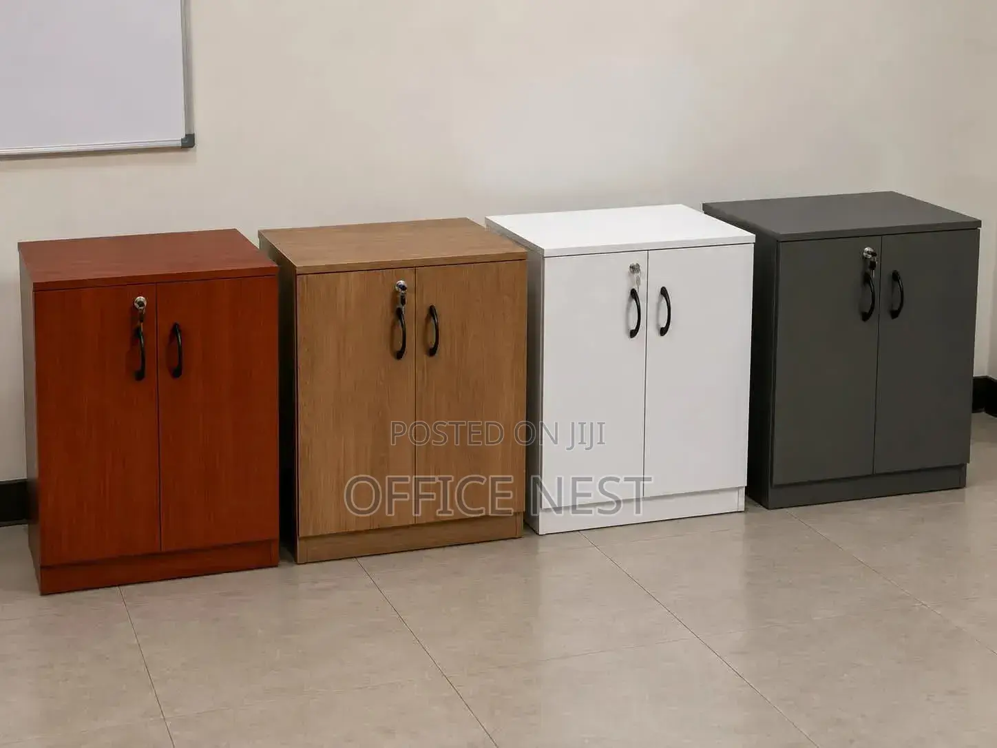 2 Door Office Storage Cabinet – Lockable Wooden Filing Cabinet