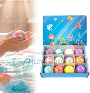 12-Pack Kids Bath Bomb Gift Set With Hidden Sea Animal Toys,