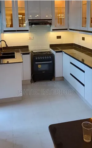 White and Black Kitchen Cabinet  Fitting  Near Me