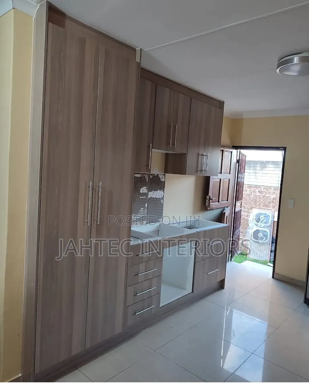 White and Black Kitchen Cabinet  Fitting  Near Me