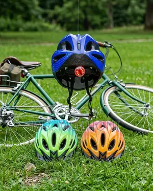 Road/MTB (Mountain Bike) Hybrid Youth Helmets With a Tail Light