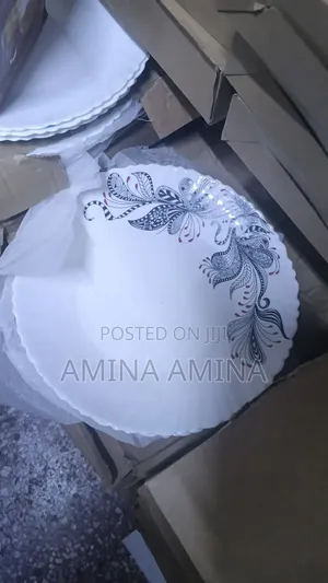 White Pattern Ceramic Plates