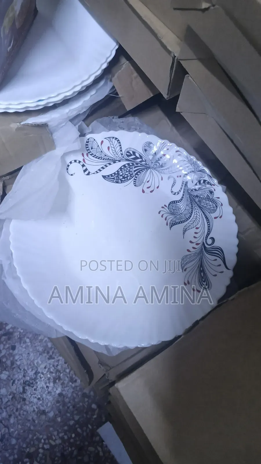 White Pattern Ceramic Plates