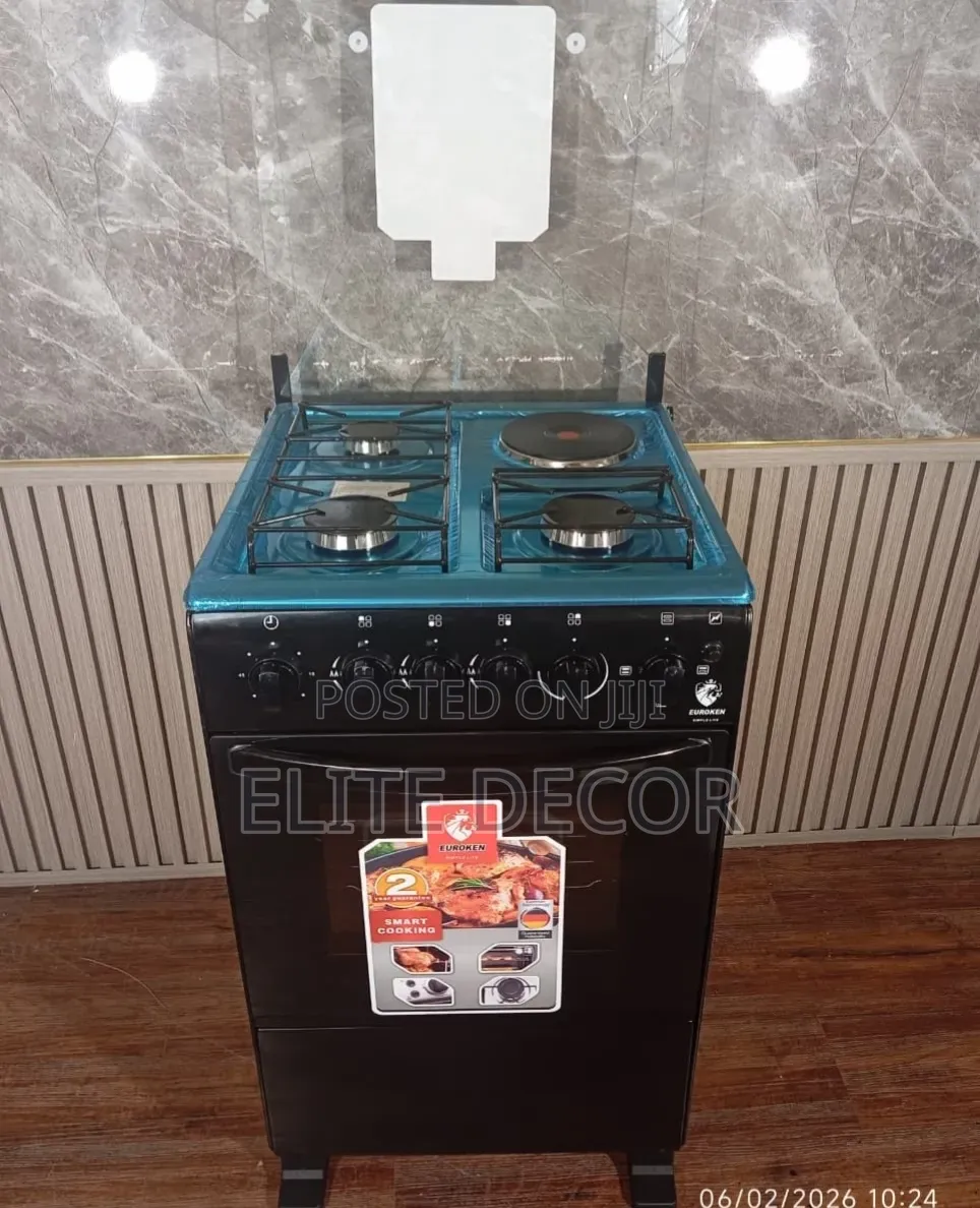 Euroken 50×55 3+1 Gas & Electric Standing Cooker With Electric Oven