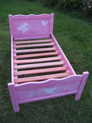3x6 Wooden Pink Bed